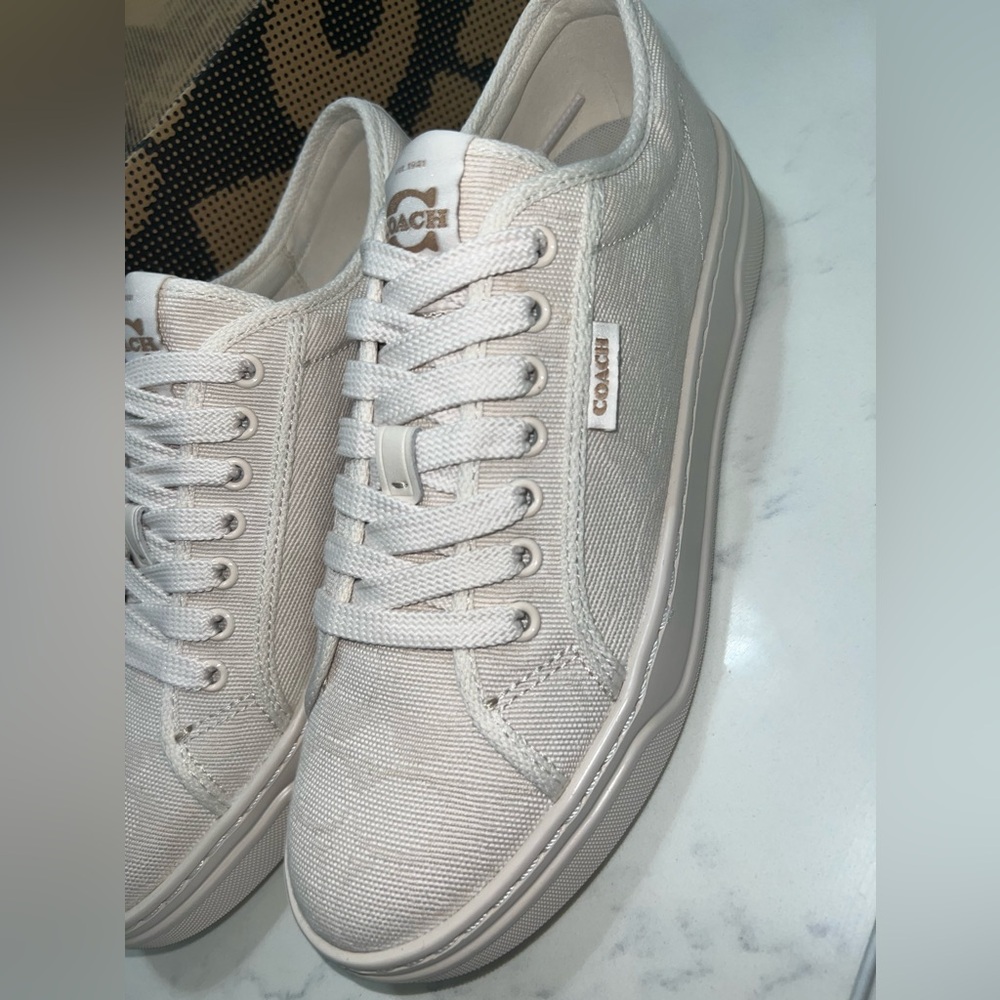 Coach Women's Sneakers in Cream - Picture 7 of 15